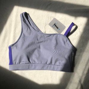 Gymshark Asymmetric Sports Bra - Steel Blue/Indigo